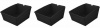 Slatwall Mount Open Storage Bins - Extra Large : 11" Wide X 14" Deep  - Pack of Three